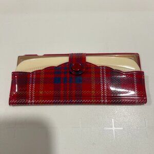 Vintage Plaid Comb & Mirror Set Progress Pat Waterman Mid Century Vanity Travel